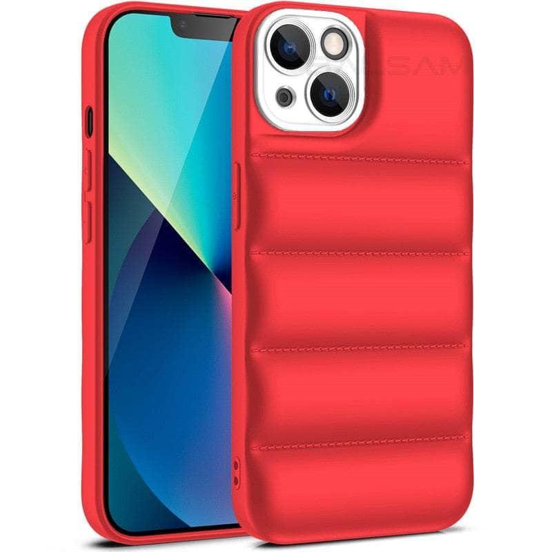 Casebuddy W-Red / For iPhone 15 Plus iPhone 15 Plus Down Jacket Shockproof Cover