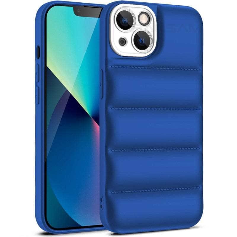 Casebuddy W-Navy Blue / For iPhone 15 Plus iPhone 15 Plus Down Jacket Shockproof Cover