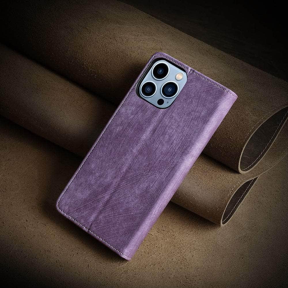 Casebuddy iPhone 15 Pro Luxury Business Vegan Leather Case