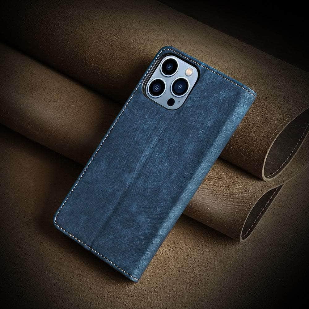 Casebuddy iPhone 15 Pro Luxury Business Vegan Leather Case