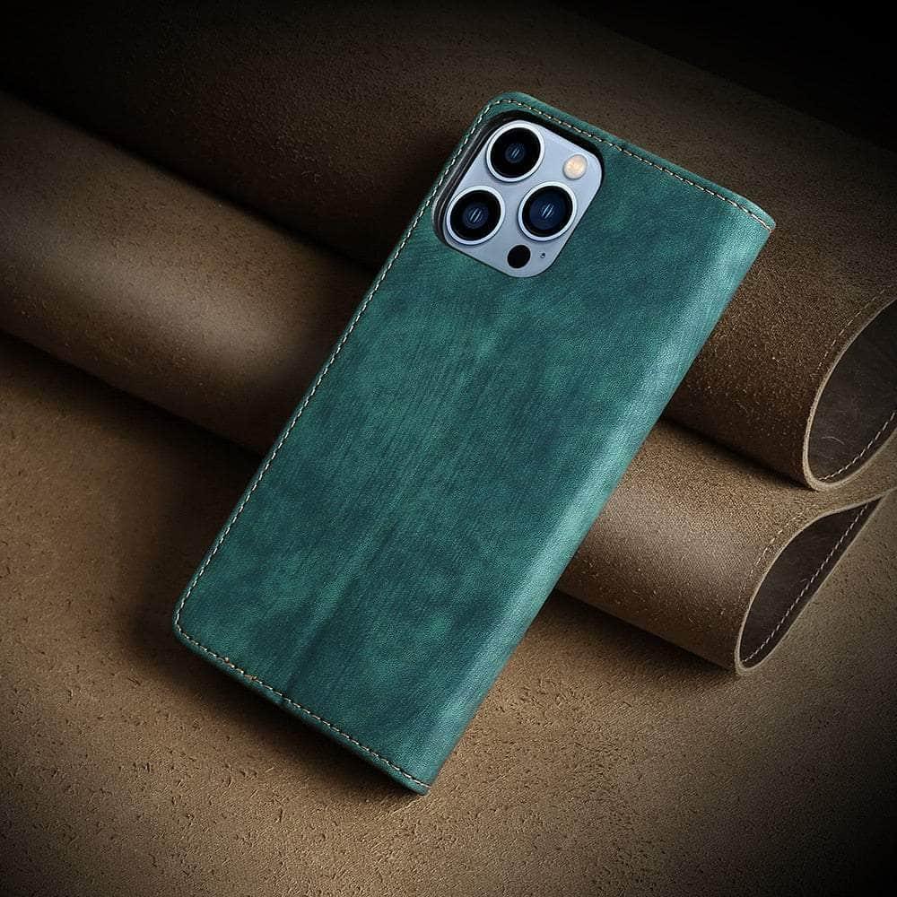 Casebuddy iPhone 15 Pro Luxury Business Vegan Leather Case