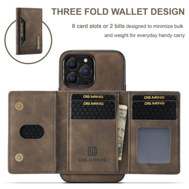 Casebuddy iPhone 15 Pro Magnetic Split Body Wallet Case