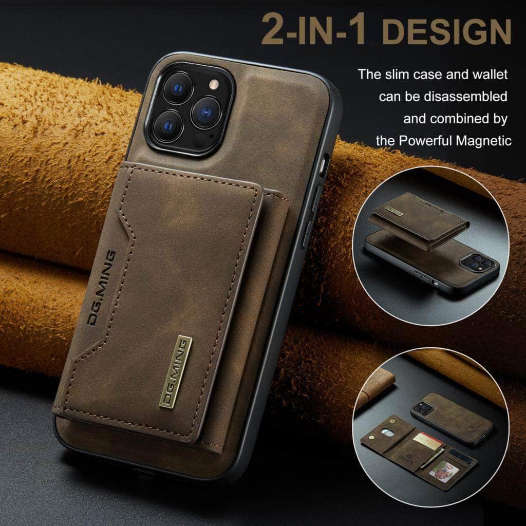 Casebuddy iPhone 15 Pro Magnetic Split Body Wallet Case