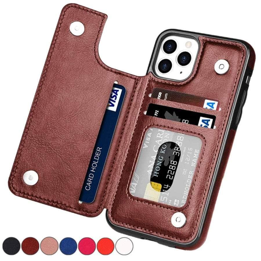 Casebuddy iPhone 15 Pro Wallet Double Button Card Stand