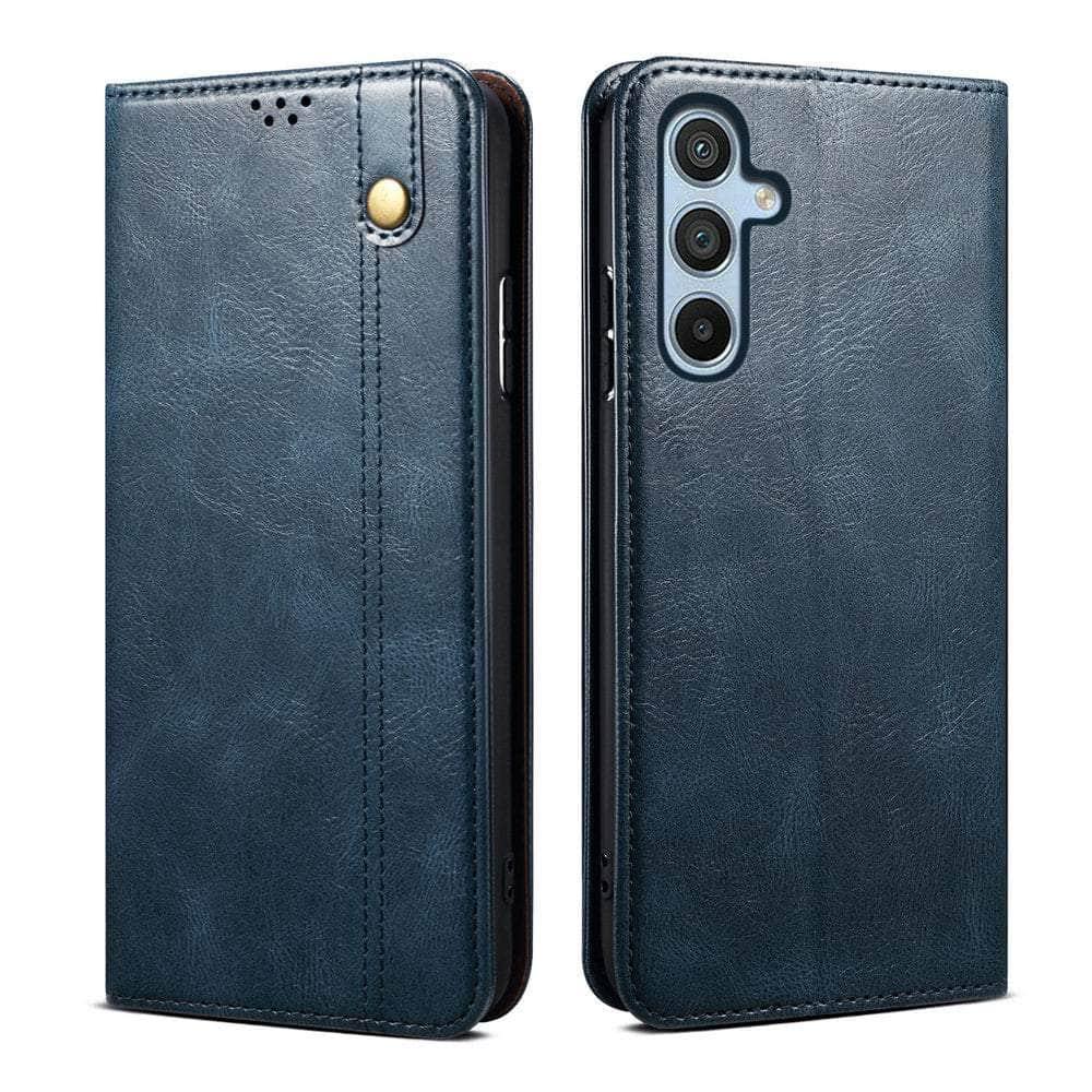 Casebuddy Luxury Galaxy A14 Vegan Leather Magnet Book