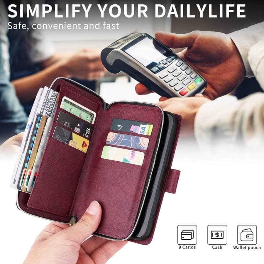 Casebuddy Luxury Galaxy A54 Wallet 9-Card Leather Case