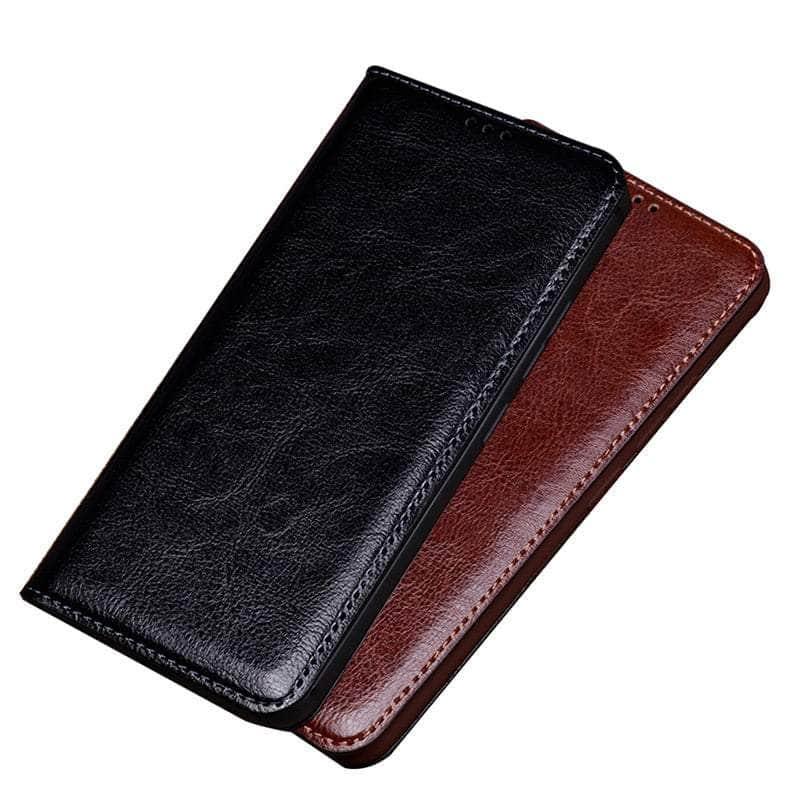 Casebuddy Luxury Real Leather iPhone 15 Pro Max Wallet Case