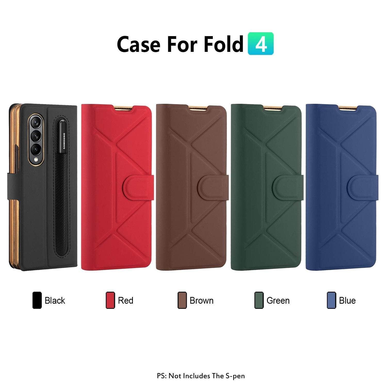 CaseBuddy Australia 0 Magnetic Vegan Leather Galaxy Z Fold 5 Case