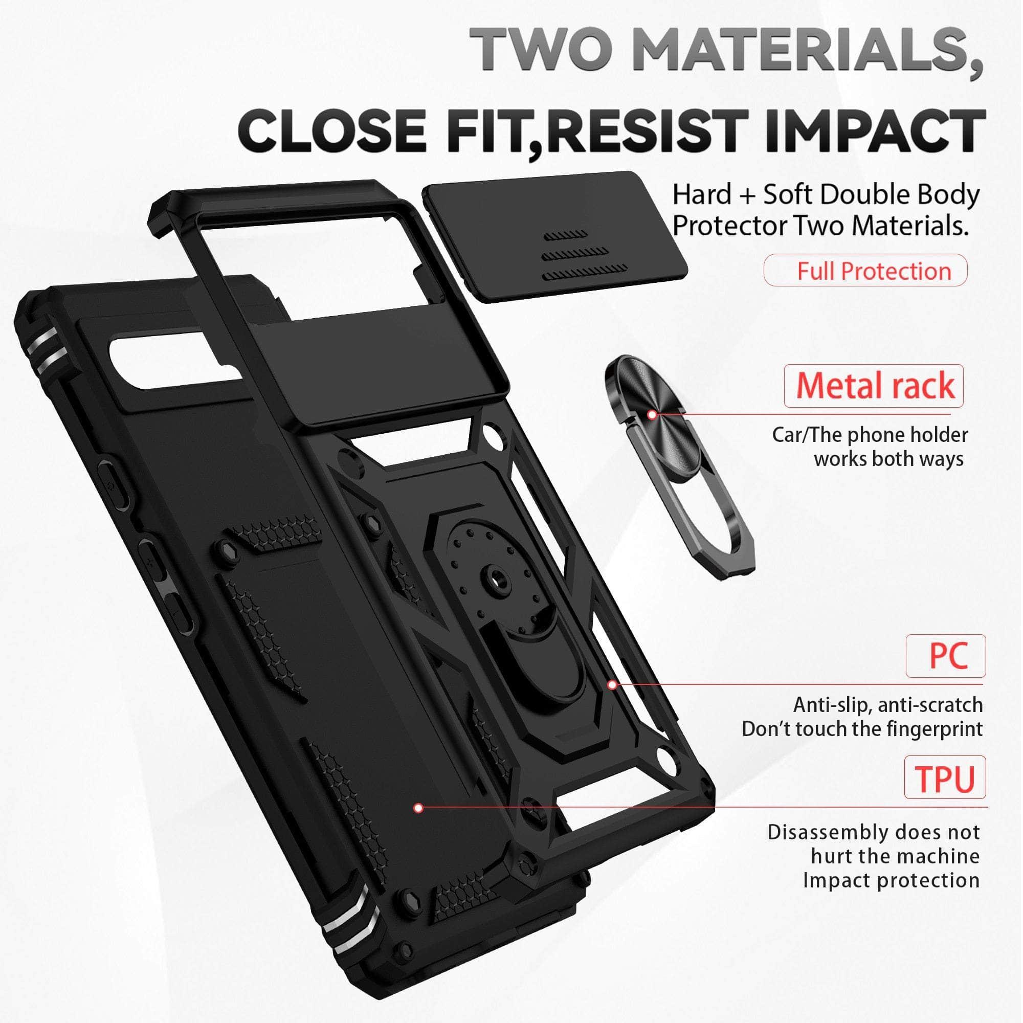 Casebuddy Slide Metal Ring Holder Google Pixel 8 Pro Case