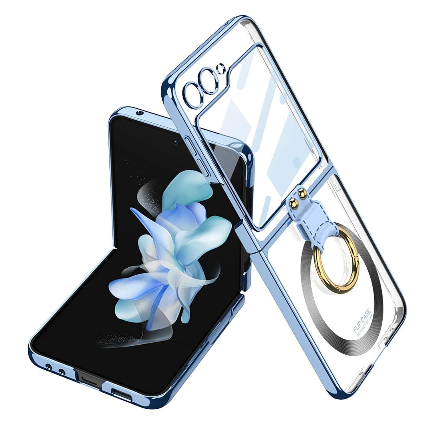 Casebuddy Transparent Galaxy Z Flip 5 Ring Stand