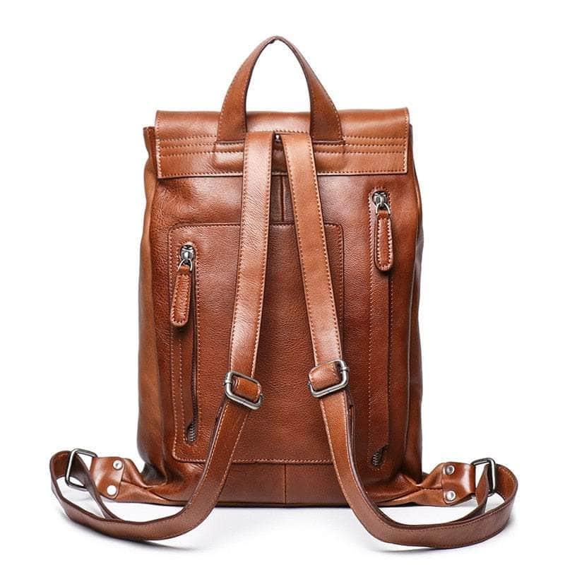 Casebuddy Vintage Full Grain Genuine Leather Backpack