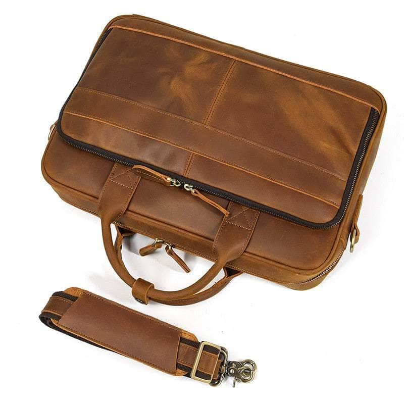 Vintage Genuine Leather 14'' Laptop Messenger Bag