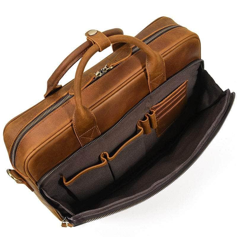 Vintage Genuine Leather 14'' Laptop Messenger Bag