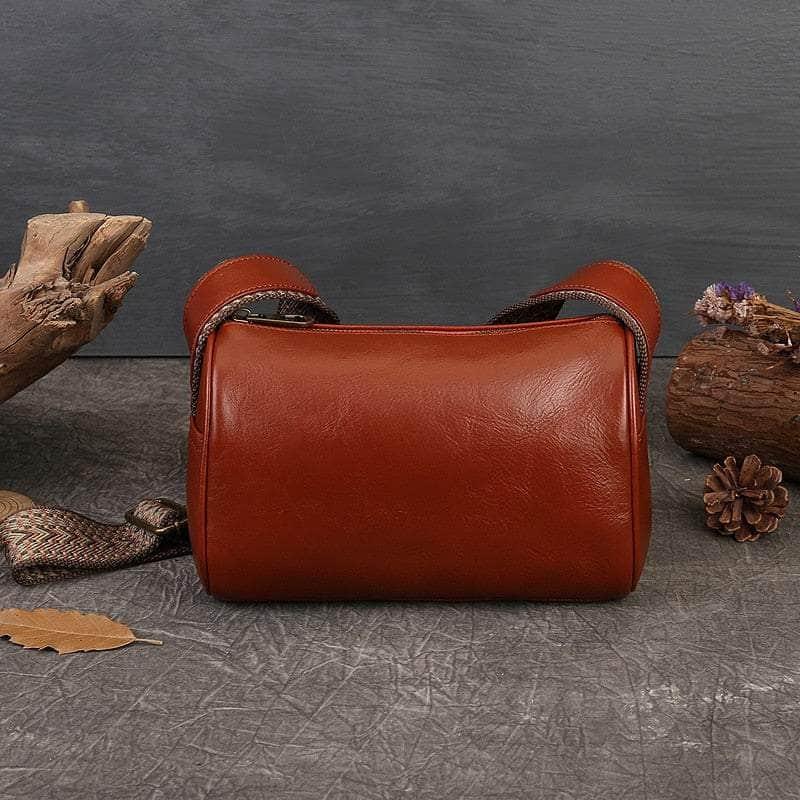 Vintage Genuine Leather Small Shoulder Messenger Bag