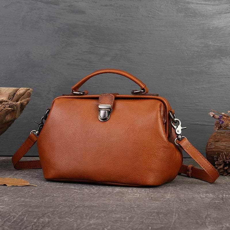 Vintage Genuine Leather Small Women Handbag