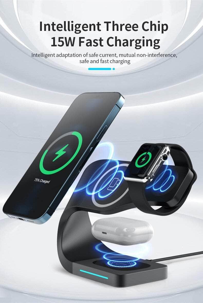 CaseBuddy Australia Casebuddy 3 in 1 Magnetic Wireless Charger Stand iPhone 12 & 13