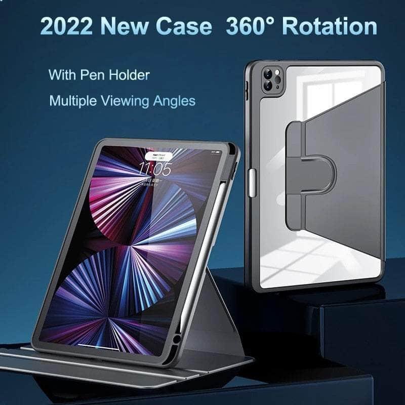 360 Rotating iPad Pro 11 2022 Case with Pencil Holder