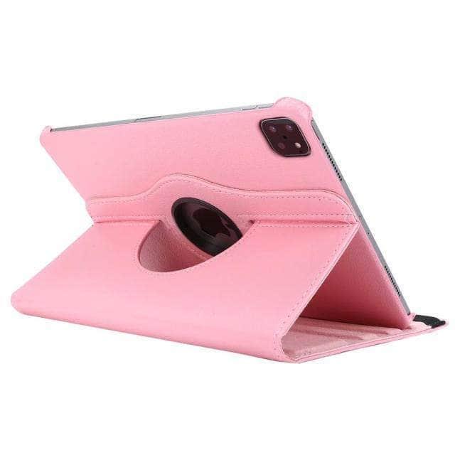 CaseBuddy Australia Casebuddy Pink / iPad Pro 12.9 2018 360 Rotating iPad Pro 12.9 2021 Leather Smart Case