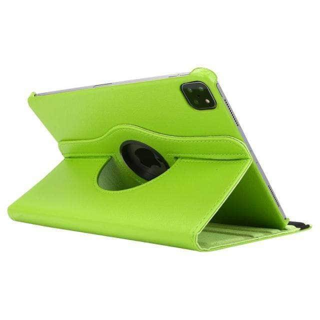 CaseBuddy Australia Casebuddy Green / iPad Pro 12.9 2018 360 Rotating iPad Pro 12.9 2021 Leather Smart Case