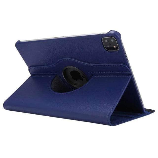 CaseBuddy Australia Casebuddy Blue / iPad Pro 12.9 2020 360 Rotating iPad Pro 12.9 2021 Leather Smart Case