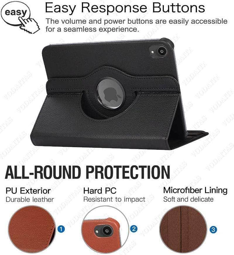360 Rotating Smart iPad Mini 6 Leather Case
