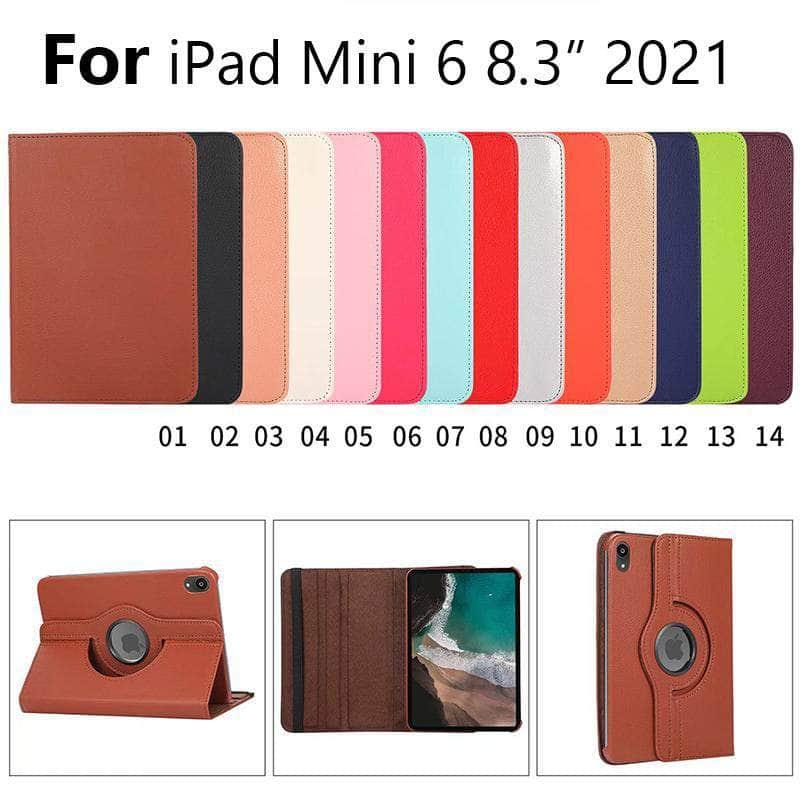 360 Rotating Smart iPad Mini 6 Leather Case