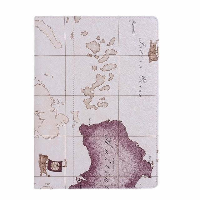 360 Rotating World Map Smart Tablet Case iPad Air 3 2019 A2152, A2123, A2154
