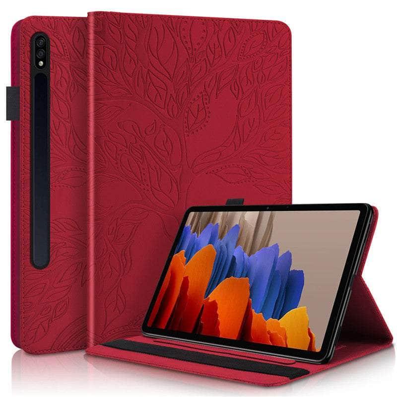 CaseBuddy Australia Casebuddy Red / Tab S8 11 inch 3D Tree Embossed Galaxy Tab S8 11 X700 Case