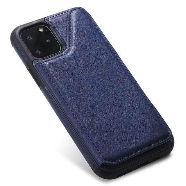 Card Holder Case Apple iPhone 11 Pro Max Luxury Leather Cover Anti-knock Business Style Fashion