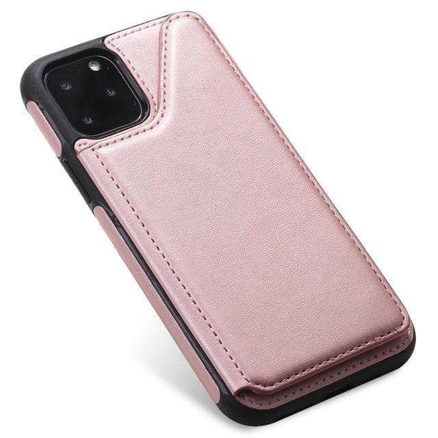 Card Holder Case Apple iPhone 11 Pro Max Luxury Leather Cover Anti-knock Business Style Fashion