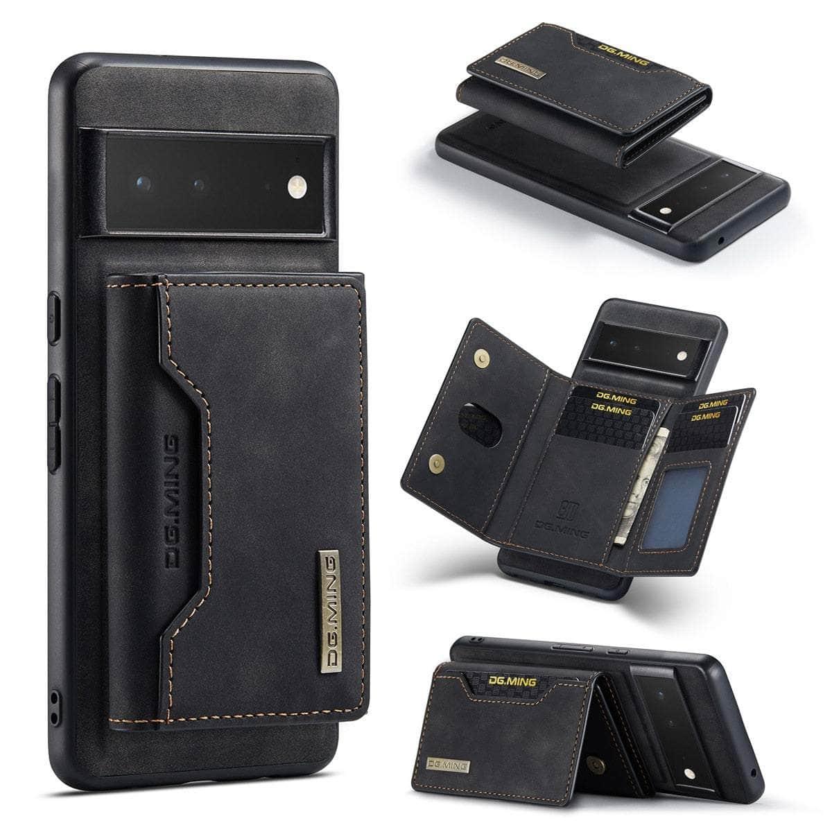 Casebuddy For Pixel 7 Pro / Black 2 in 1 Detachable Pixel 7 Pro Card Pocket Wallet