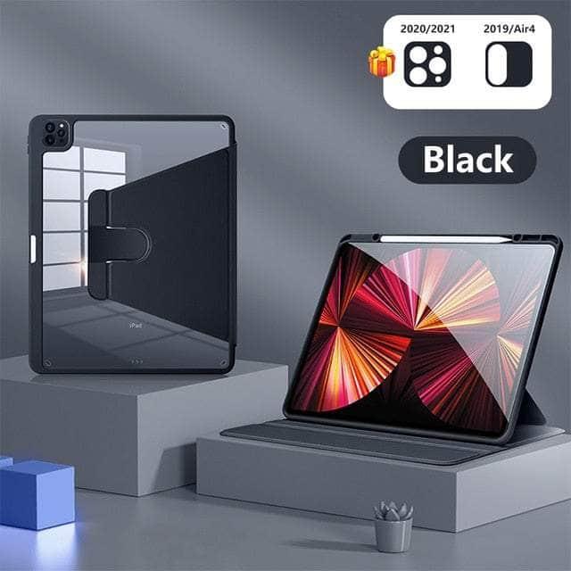 Casebuddy Black / Pro 12.9 2022-2022 360 Rotating iPad Pro 12.9 2022 Case with Pencil Holder