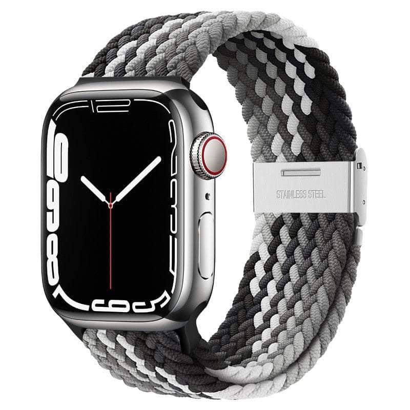 Casebuddy Black clever / 38mm 40mm 41mm Braided Solo Loop Apple Watch Band