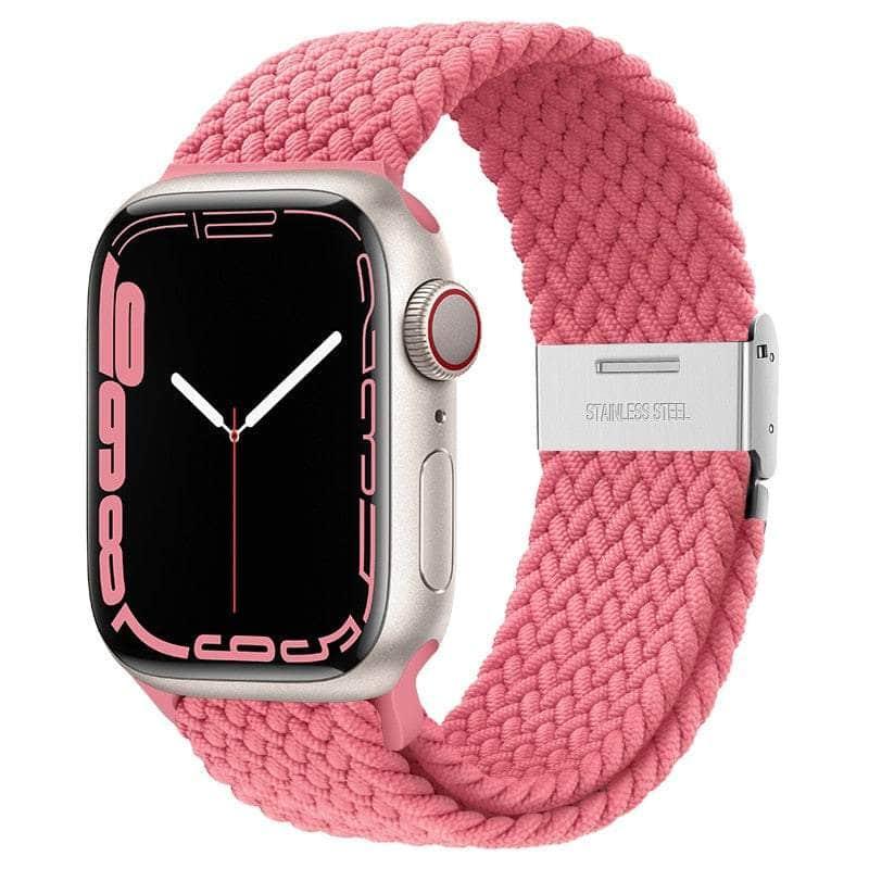 Casebuddy Pink Punch / 38mm 40mm 41mm Braided Solo Loop Apple Watch Band
