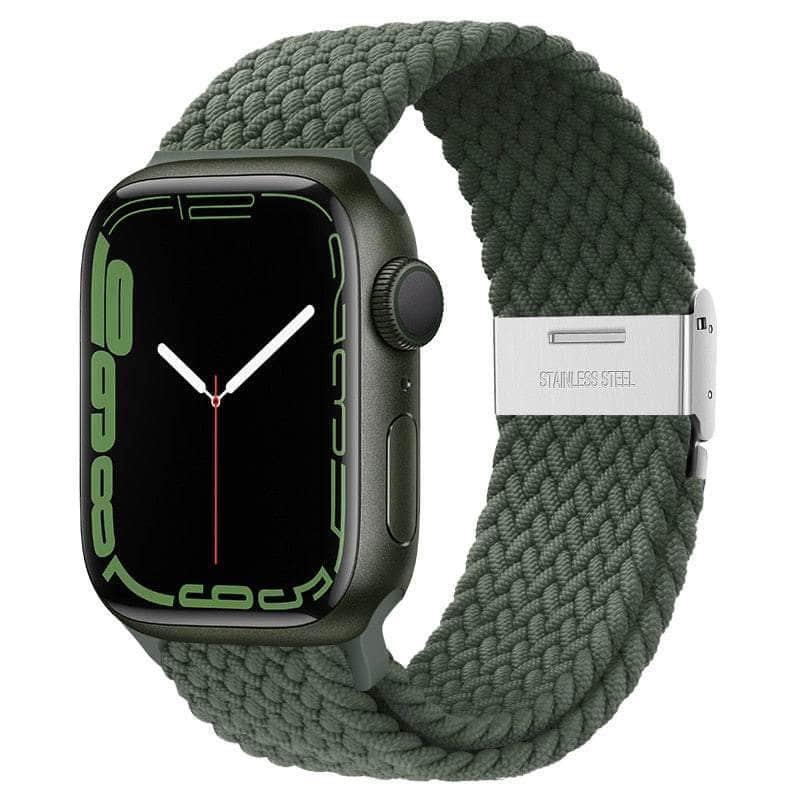Casebuddy Inverness Green / 38mm 40mm 41mm Braided Solo Loop Apple Watch Band