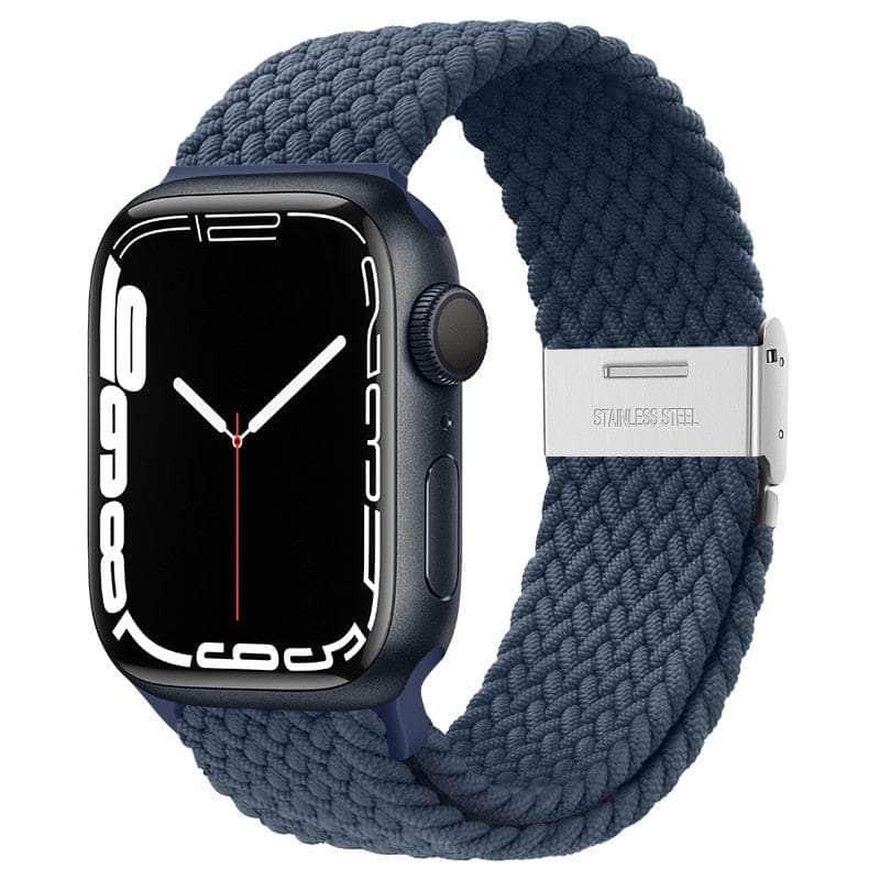 Casebuddy Abyss blue / 38mm 40mm 41mm Braided Solo Loop Apple Watch Band