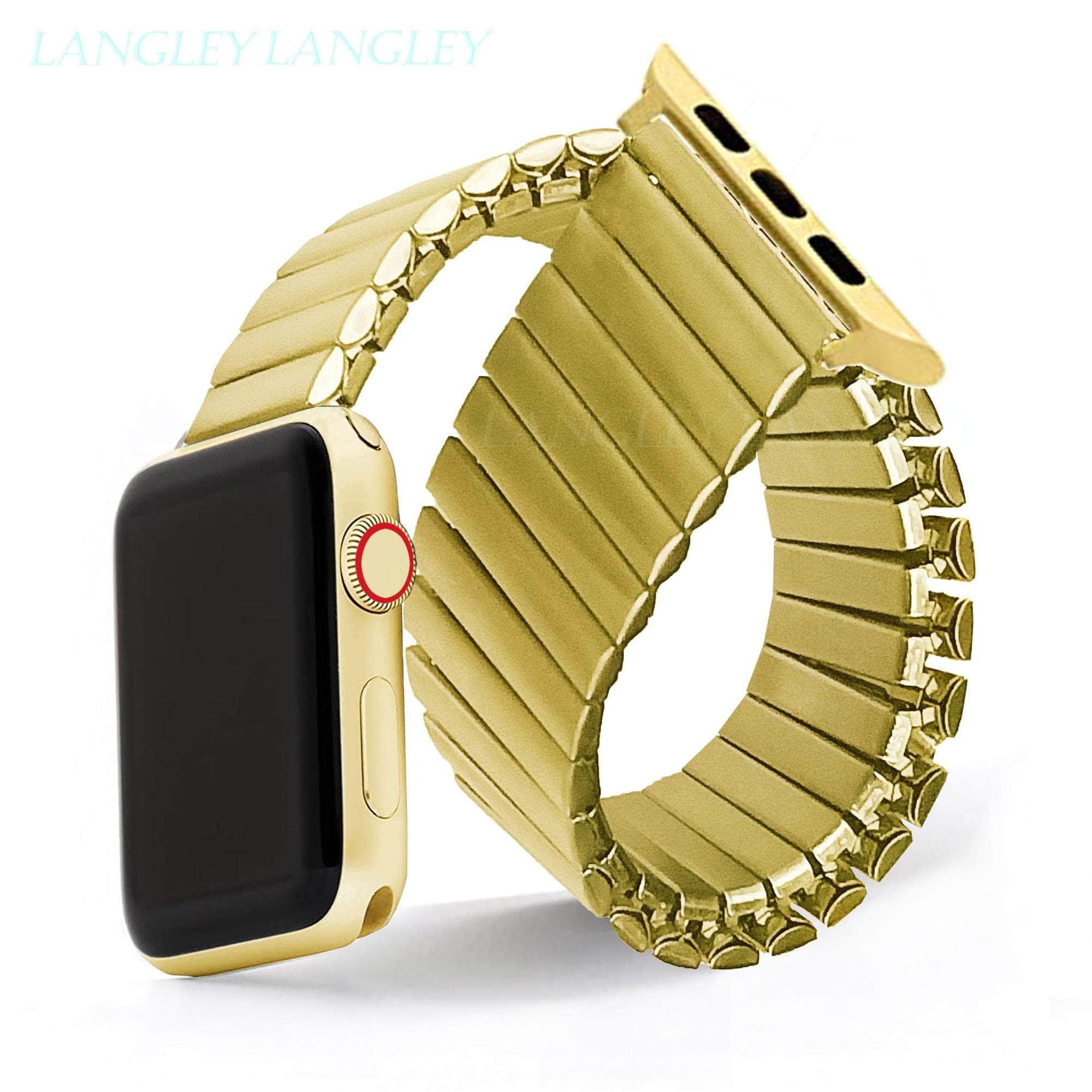Casebuddy Gold / S  38-40-41mm Elastic Stainless Steel Apple Watch Band