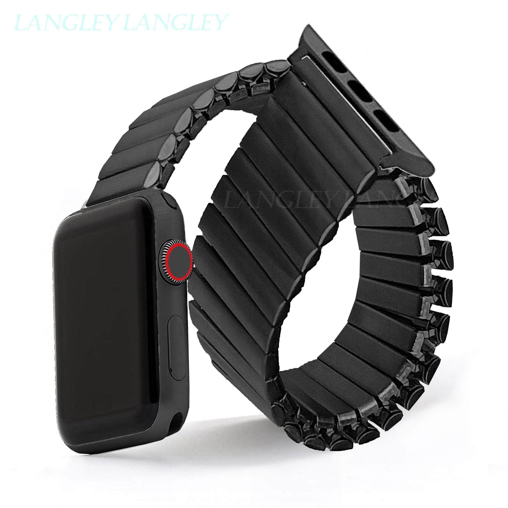 Casebuddy Black / S  38-40-41mm Elastic Stainless Steel Apple Watch Band
