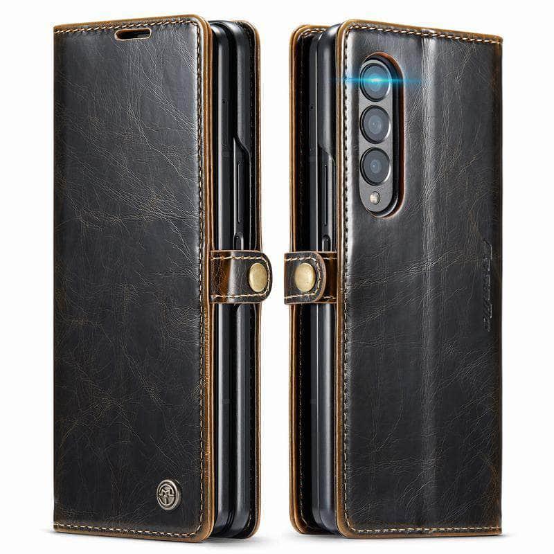 Casebuddy Brown / S23 Ultra Galaxy S23 Ultra Leather Flip Wallet Case
