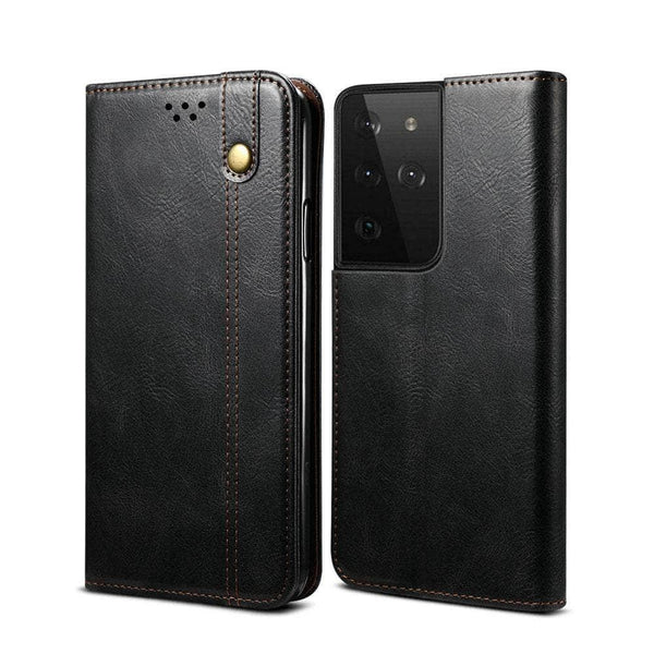 Casebuddy Galaxy S23 Ultra Leather Texture Magnet Book Cover
