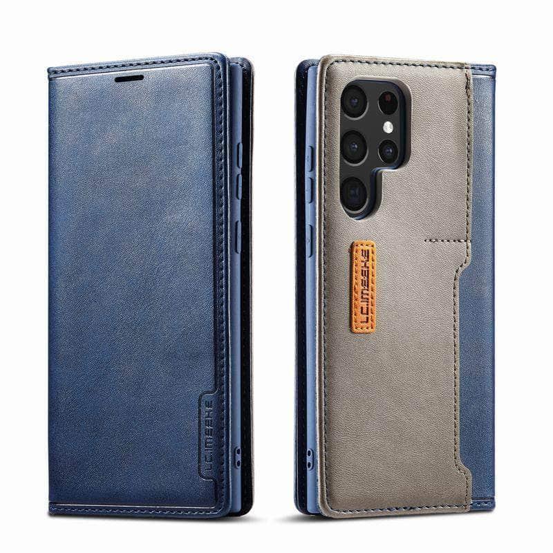 Casebuddy Galaxy S23 Ultra Luxury Magnetic Real Leather Wallet