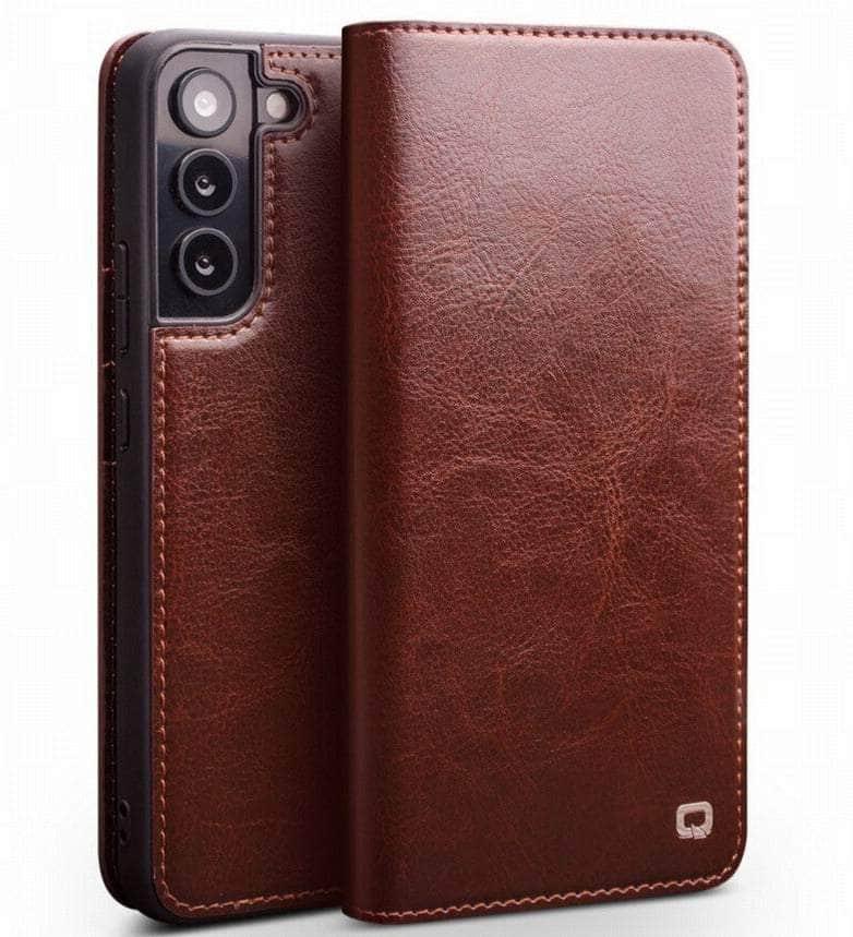 Casebuddy Galaxy S23 Ultra Real Genuine Leather Flip Cover