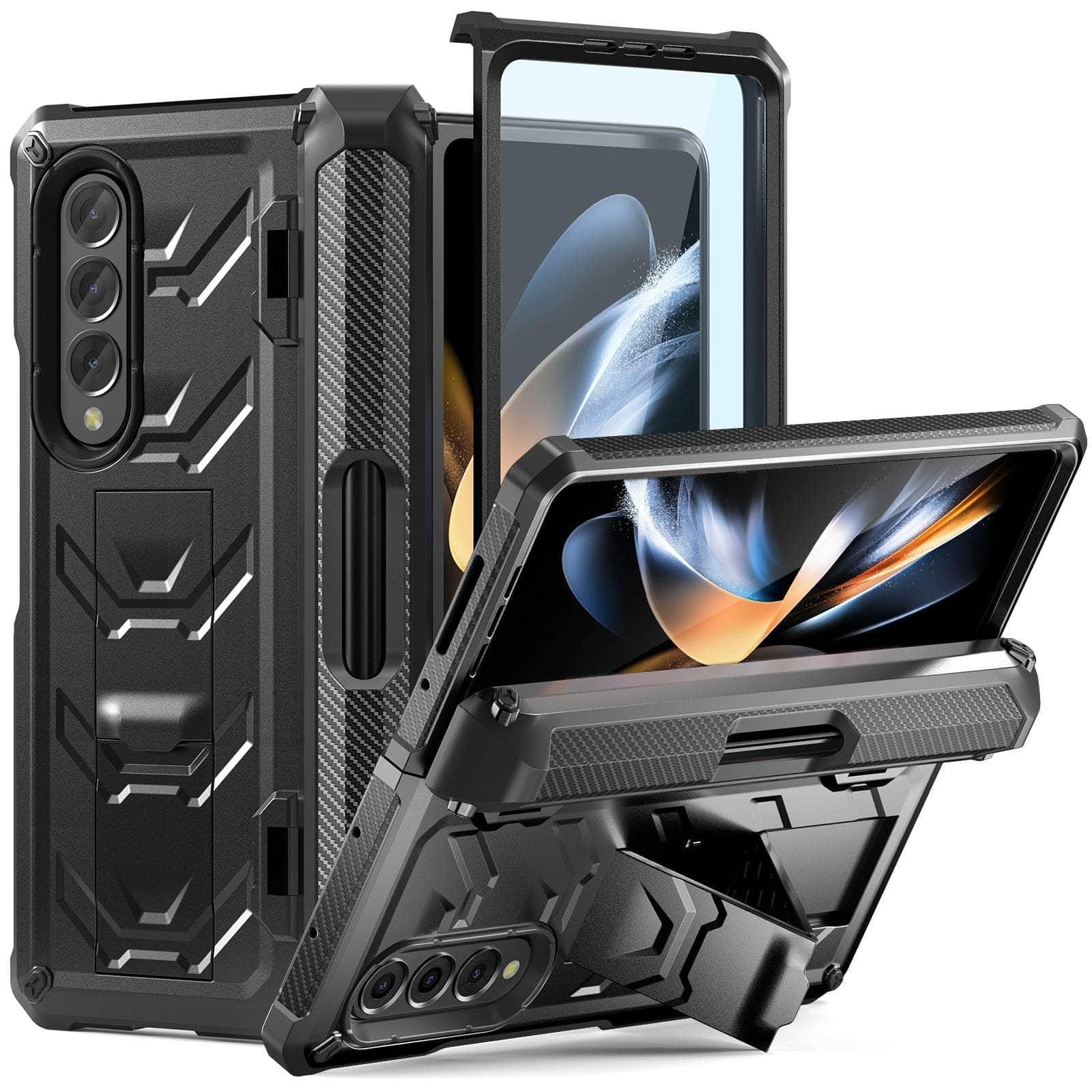 Casebuddy for Galaxy Z Fold 3 / Black Galaxy Z 3 Fold Full-Body Dual Layer Rugged Case