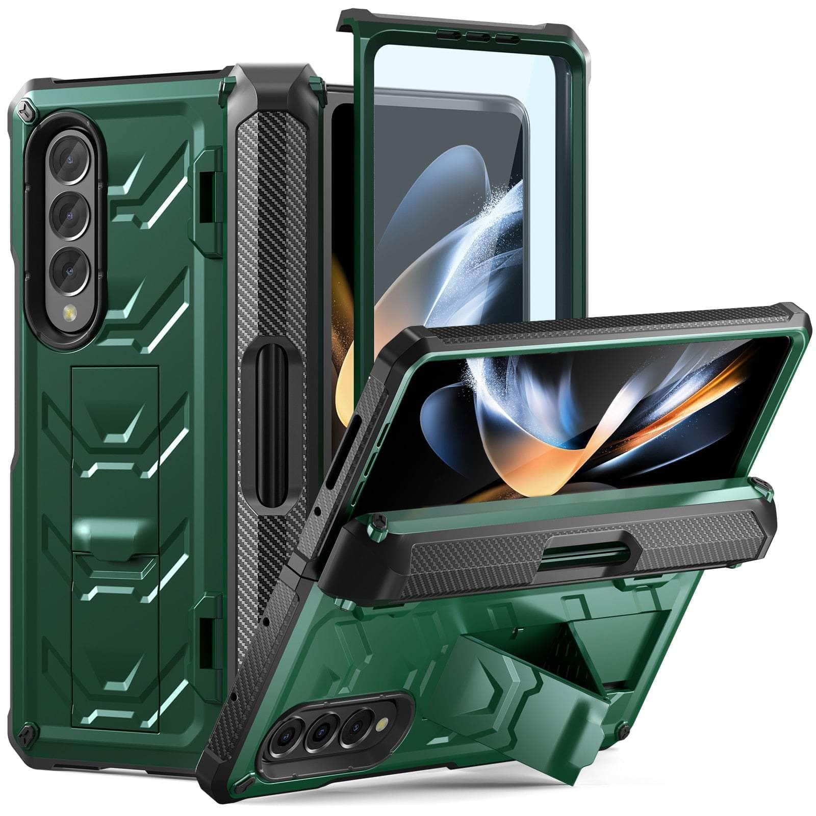 Casebuddy for Galaxy Z Fold 3 / Army Green Galaxy Z 3 Fold Full-Body Dual Layer Rugged Case