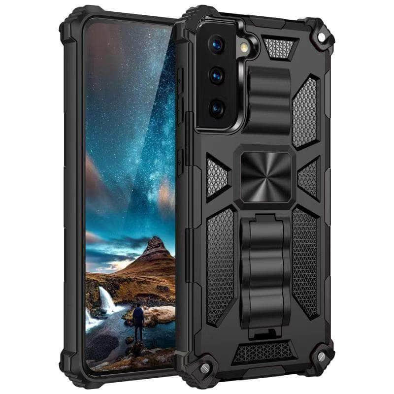 Casebuddy Black / For Samsung S23Ultra Hidden Magnetic Kickstand Galaxy S23 Ultra Case