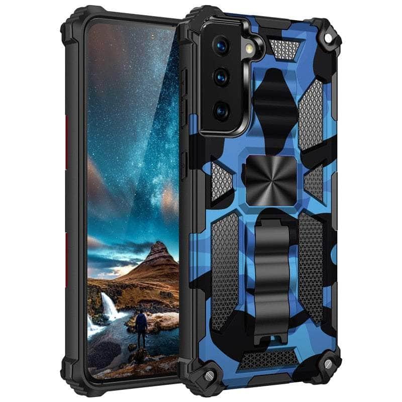 Casebuddy Camouflage Blue / For Samsung S23Ultra Hidden Magnetic Kickstand Galaxy S23 Ultra Case