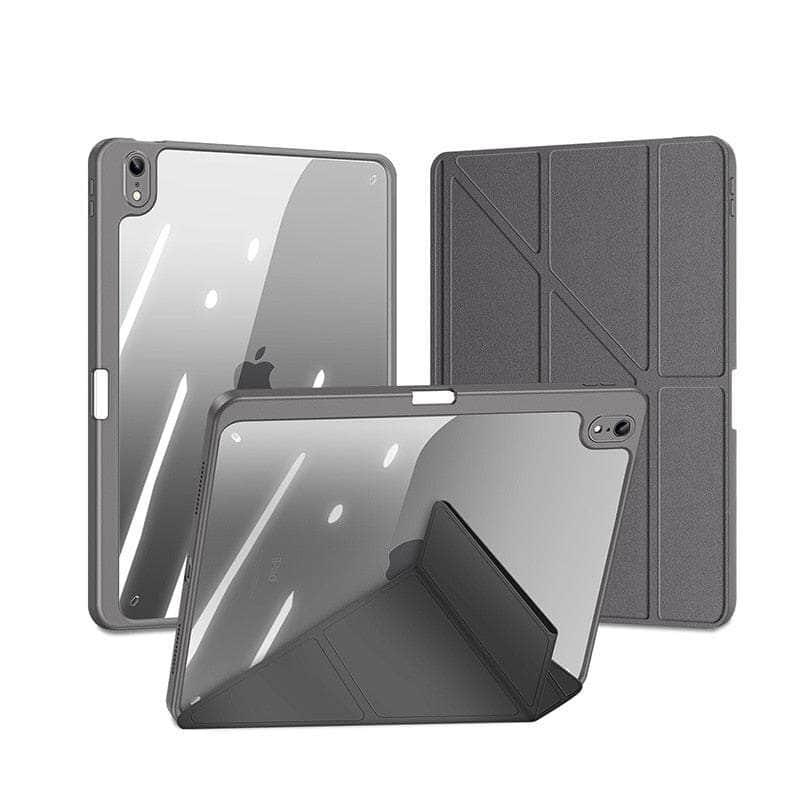 Casebuddy Gray / iPad 10.2inch 2022 iPad 10 Smart Tri-Fold Protective Shell
