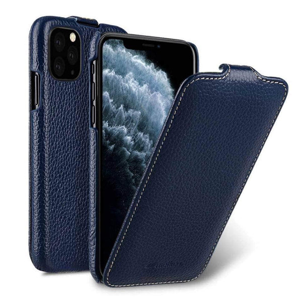 Casebuddy Blue / iPhone 14 iPhone 14 Melkco Vertical Genuine Leather Case