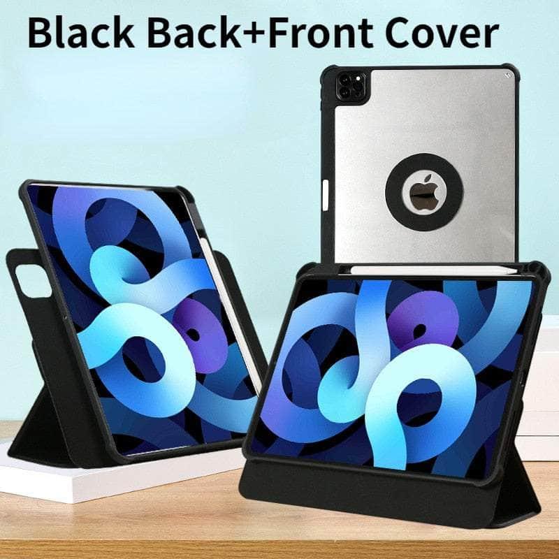 Casebuddy Black Back and Front / iPad Pro 12.9 2022 Magnetic Detachable Back Case iPad Pro 12.9 2022