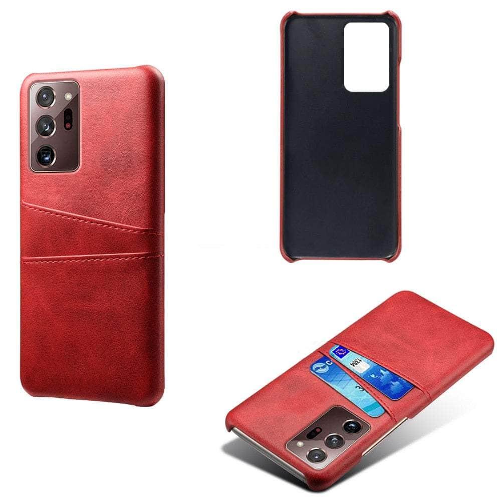 Casebuddy Red / S23 Vegan Leather Galaxy S23 Card Holder